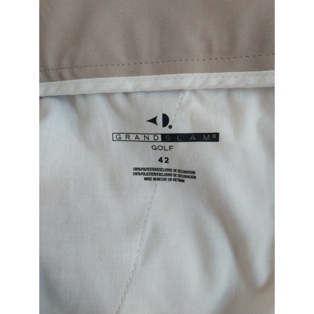 Big Mens Tan Grandslam Golf Quick Dry 10